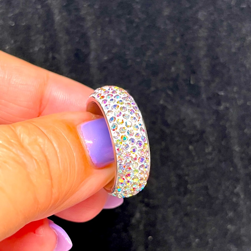 NEW UNISEX wedding style CZ ZIRCON-rhinestone glitter band